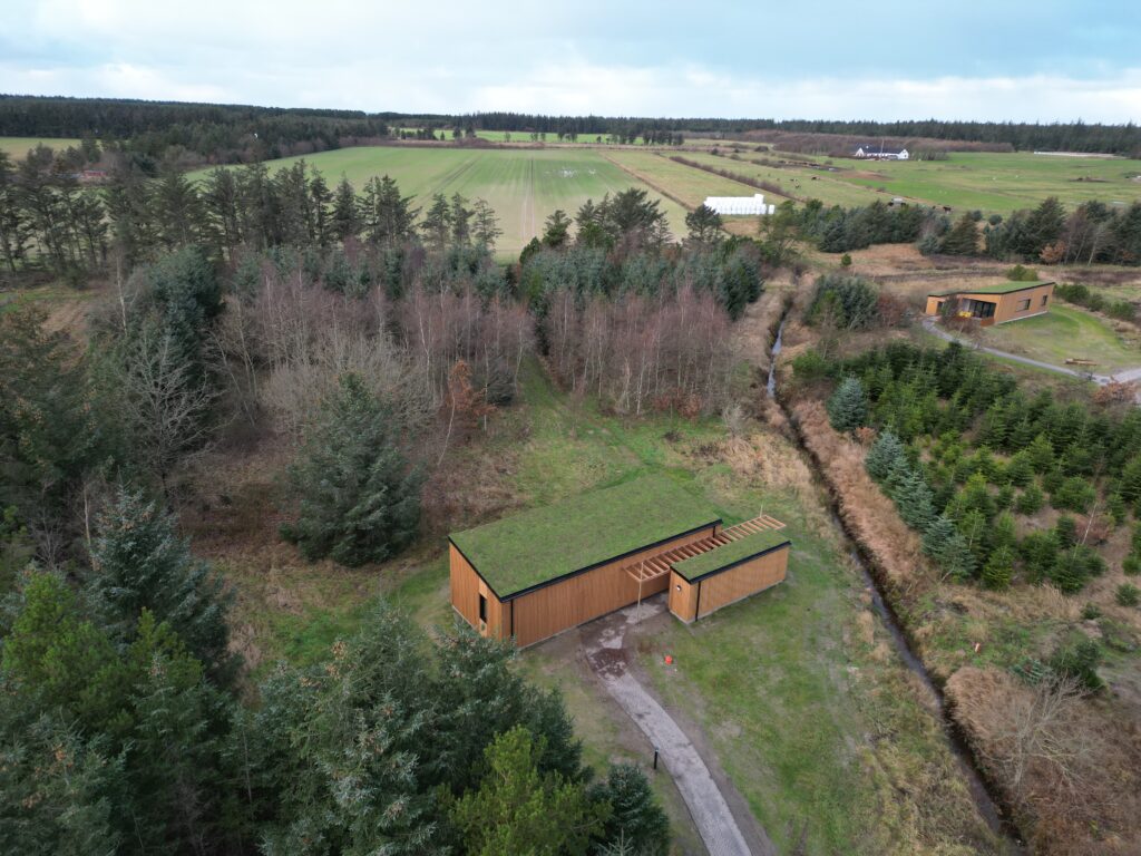 Velfærdsbolig modulær bolig, luftfoto